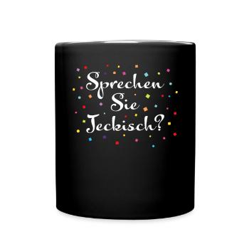 Karneval Konfetti Jeck Kölsch Narr Karnevalist - Tasse einfarbig - Schwarz - Vorne