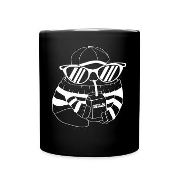 Beatnik Frog Milk Carton Retro Vintage - Full Colour Mug - black - Front