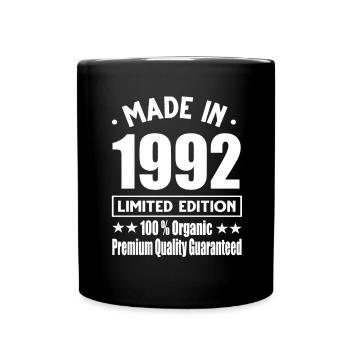 Fabriqué en 1992 Vintage Retro Limited Edition - Mug uni - noir - Devant