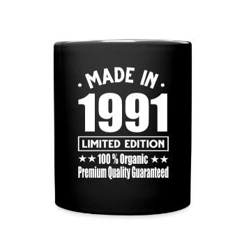 Fabriqué en 1991 Vintage Retro Limited Edition - Mug uni - noir - Devant