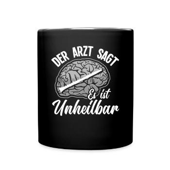 Lustiges Klarinette Klarinettist Geschenk - Tasse einfarbig - Schwarz - Vorne