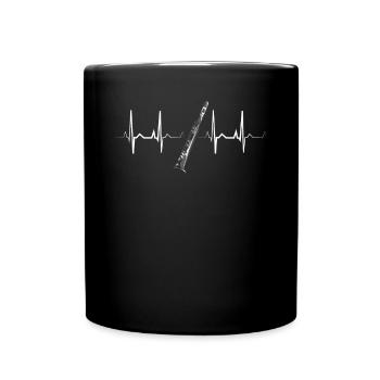 Lustiges Klarinette Klarinettist Geschenk - Tasse einfarbig - Schwarz - Vorne