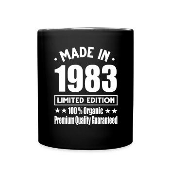 Fabriqué en 1983 Vintage Retro Limited Edition - Mug uni - noir - Devant