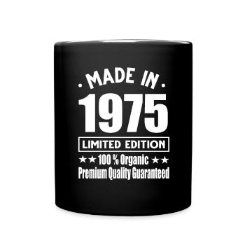 Made in 1975 Vintage Retro Limited Edition - Tasse einfarbig - Schwarz - Vorne