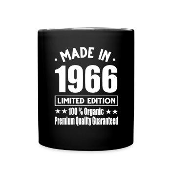 Made in 1966 Vintage Retro Limited Edition - Tasse einfarbig - Schwarz - Vorne