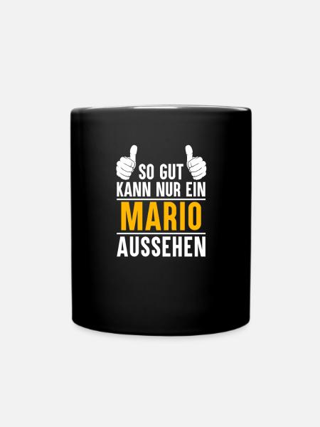 Mario Vorname Name Geschenk - Tasse einfarbig - Schwarz