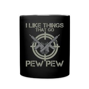 J’aime les choses L’amateur de pew Pew Gun - Mug uni - noir - Devant