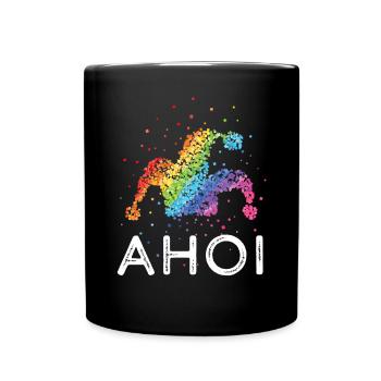 Carnaval d’Ahoi Confettis Carnaval FIERTÉ LGBTQ - Mug uni - noir - Devant