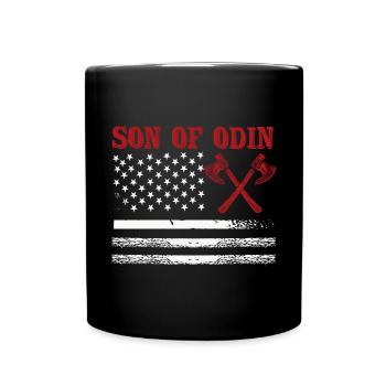 Fils d’Odin Valhalla American - Mug uni - noir - Devant