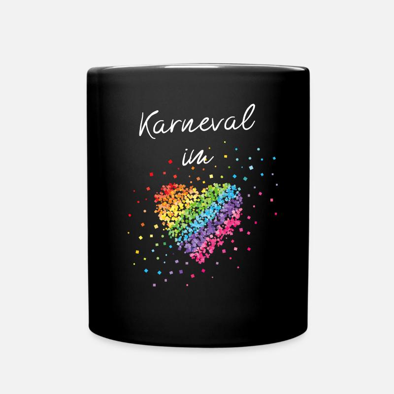 Karneval im Herz Regenbogen LGBTQ Gay Pride - Tasse einfarbig - Schwarz