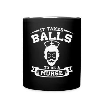 Murse Drôle d’infirmière, ça - Mug uni - noir - Devant