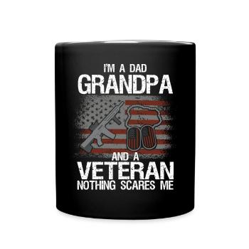 Ich Bin Ein Vater Opa Und Ein Erfahrener Vatertag - Tasse einfarbig - Schwarz - Vorne