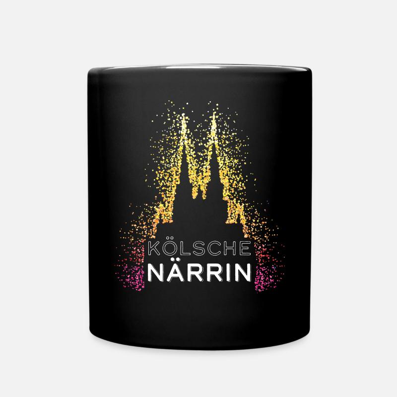 Kölsche Närrin Kölner Dom Karneval Kölsch Fasching - Tasse einfarbig - Schwarz