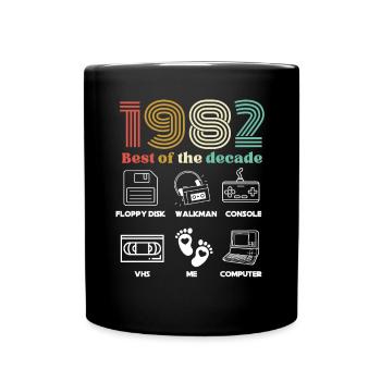 Best of the Decade 1982 - Birthday Humor - Full Colour Mug - black - Front