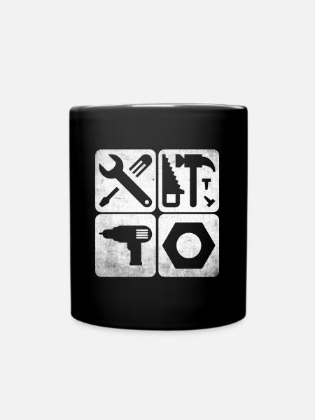 Werkzeug-Werkzeuge - Tasse einfarbig - Schwarz