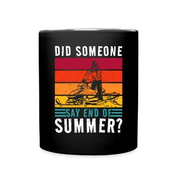 Snowmobile driver saying - Full Colour Mug - black - Front