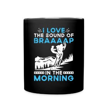 Snowmobile driver saying - Full Colour Mug - black - Front