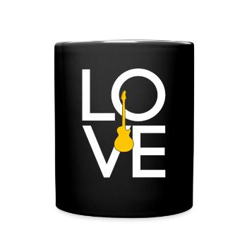 Elektro Gitarre - Tasse einfarbig - Schwarz - Vorne