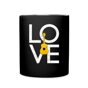 Gitarre - Tasse einfarbig - Schwarz - Vorne