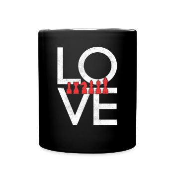 Schach - Tasse einfarbig - Schwarz - Vorne