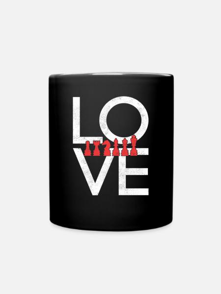 Schach - Tasse einfarbig - Schwarz