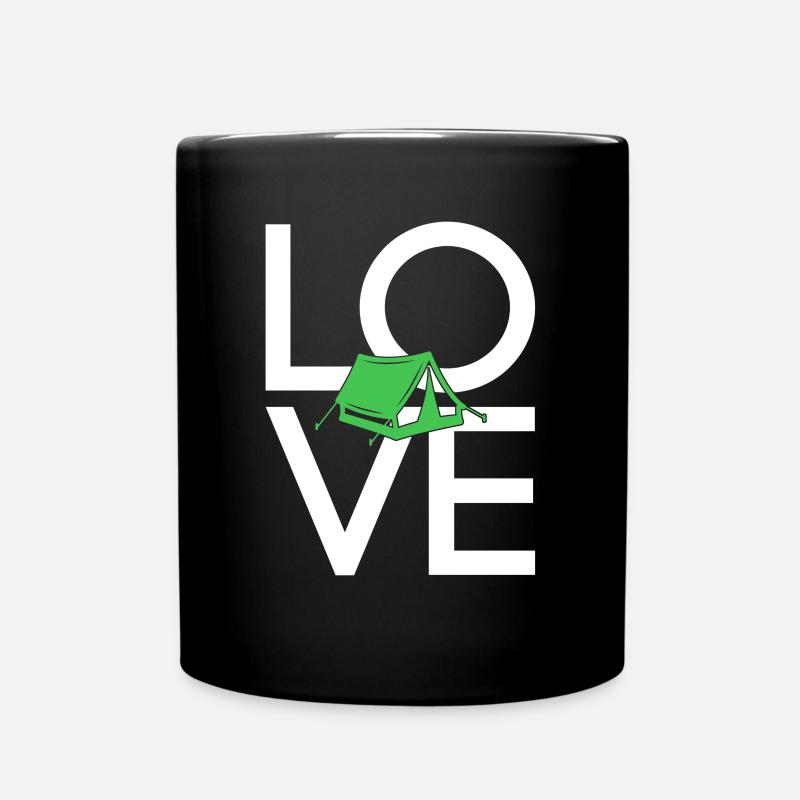 Camping - Tasse einfarbig - Schwarz