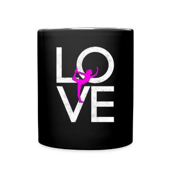 Yoga - Tasse einfarbig - Schwarz - Vorne