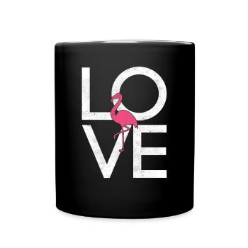 Flamant - Mug uni - noir - Devant