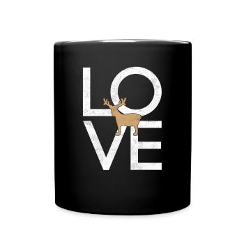 Elch - Tasse einfarbig - Schwarz - Vorne