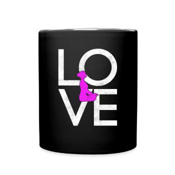 Yoga - Tasse einfarbig - Schwarz - Vorne