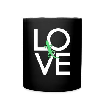 Eidechse - Tasse einfarbig - Schwarz - Vorne