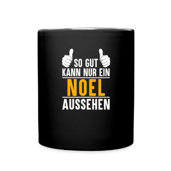 Noel Vorname Name Geschenk - Tasse einfarbig - Schwarz - Vorne