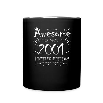 2001 - Born 2001 - Fantastic since 2001 - Full Colour Mug - black - Front
