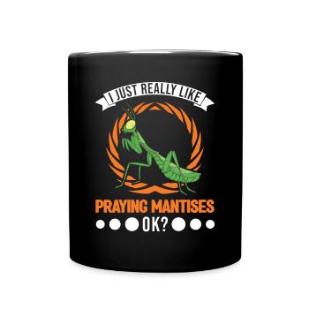 Praying Mantis Gift Mantis Mantis Mantis Fangschrecke - Full Colour Mug - black - Front
