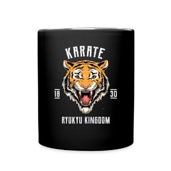 Tiger Karate Japanische Kampfkunst Kämpfen MMA - Tasse einfarbig - Schwarz - Vorne