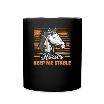 Design équestre et équestre pour les amoureux des chevaux - Mug uni - noir - Devant
