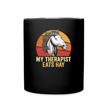 Design équestre et équestre pour les amoureux des chevaux - Mug uni - noir - Devant
