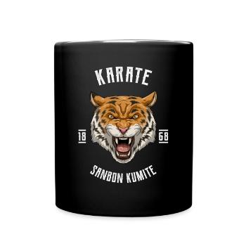 Karate Angry Tiger - Karate Japanische Kampfkunst - Tasse einfarbig - Schwarz - Vorne