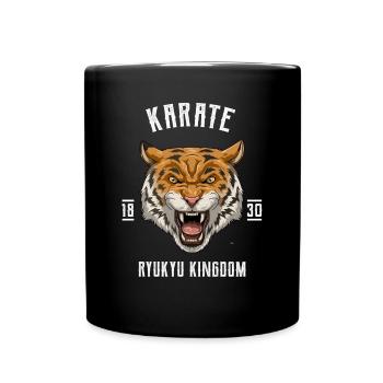 Tiger Karate Japanische Kampfkunst Kämpfen MMA - Tasse einfarbig - Schwarz - Vorne