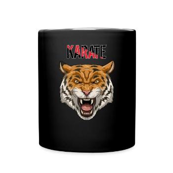 Karate Angry Tiger - MMA Karate Japanische - Tasse einfarbig - Schwarz - Vorne