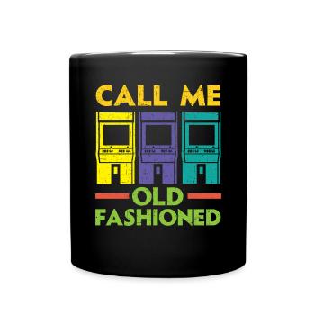 Call Me Old Fashioned Arcade Gamer Jeu vidéo - Mug uni - noir - Devant