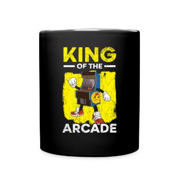 König des Arcade-Gaming-Videospielspieler-Spielers - Tasse einfarbig - Schwarz - Vorne
