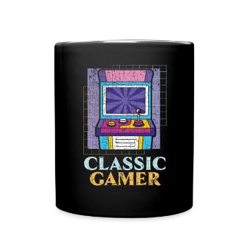 Klassischer Gamer Geek Videospieler Arcade Gaming - Tasse einfarbig - Schwarz - Vorne