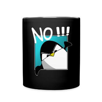 Non!!! drôle de pingouin, dictons drôles, chemise - Mug uni - noir - Devant