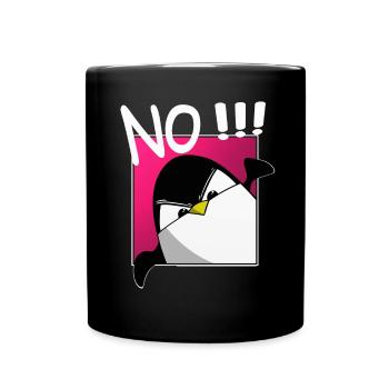 Non!!! drôle de pingouin, dictons drôles, chemise - Mug uni - noir - Devant