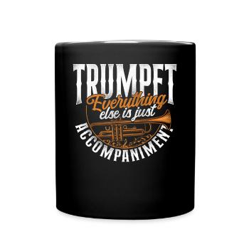 Trumpet Player Vintage Trumpet - Tasse einfarbig - Schwarz - Vorne