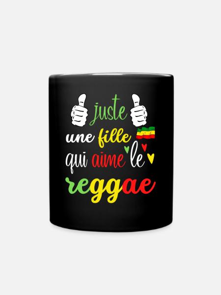 juste une fille qui aime le reggae - Mug uni - noir