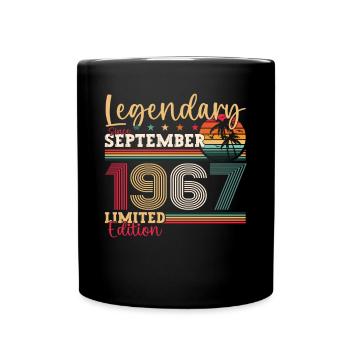 Legendary September 1967 55th birthday gift - Full Colour Mug - black - Front