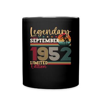 Légendaire cadeau du 70e anniversaire de septembre 1952 - Mug uni - noir - Devant