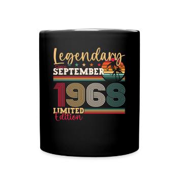 Legendary September 1968 54th birthday gift - Full Colour Mug - black - Front